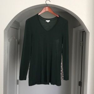 J. Jill | Green 100% merino wool vneck sweater